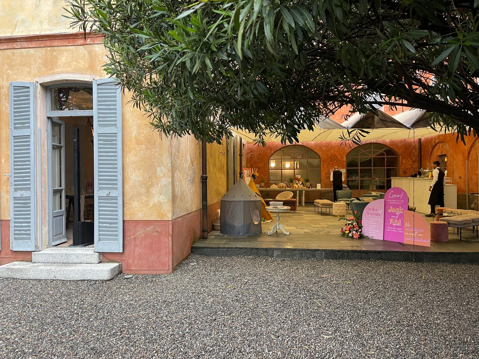 Wedding childcare Lake Como